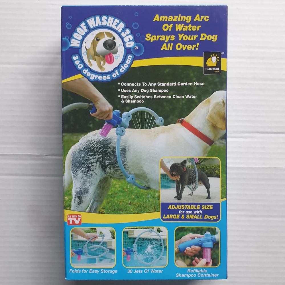 As Seen on TV Dog Woof Washer w/360° Connect Hose Ring Washer Tool for All Breed